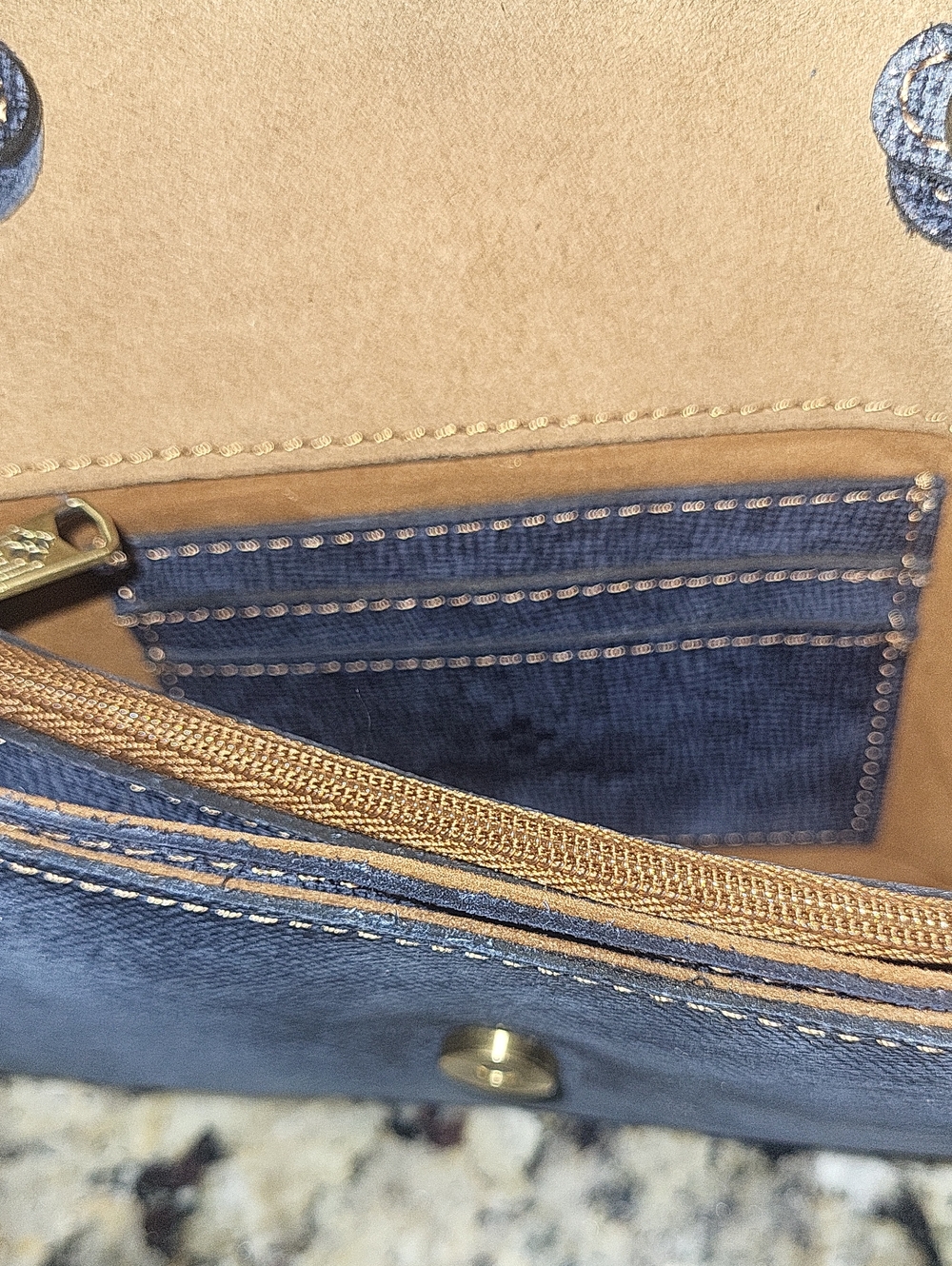 Patricia Nash Denim Leather Torri Crossbody - Picture 5 of 9